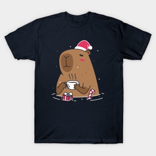 Santa Capybara T-Shirt